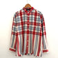 SS1995 Check and Stripe Red Blue Henley Shirt  (~L~)