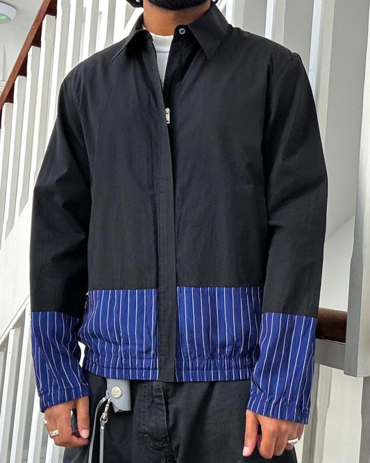 2013 Dual Fabric Blue Striped Panel Jacket (~M~)