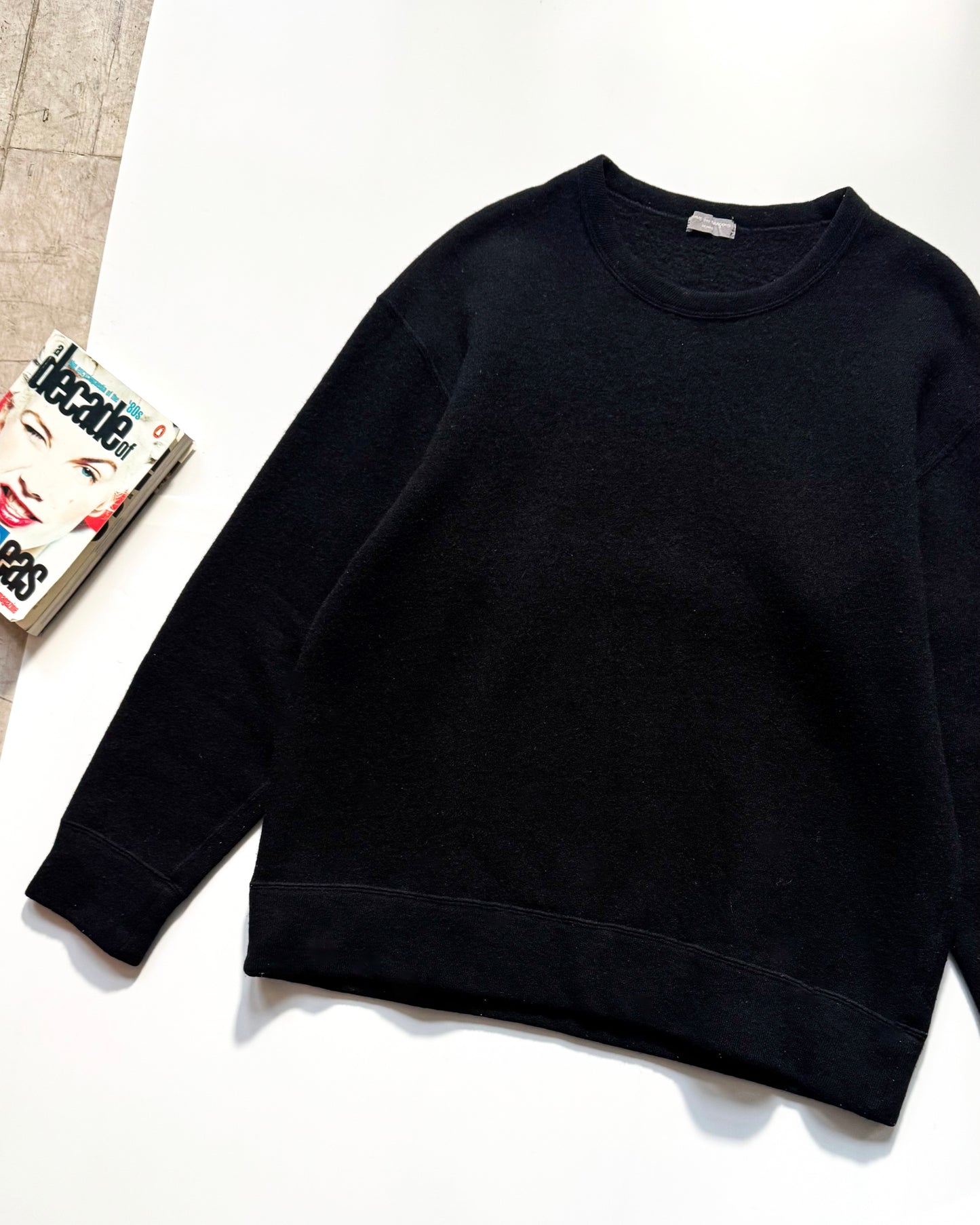 90s Black Boxy Jumper (M~L)
