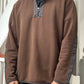 2000s Brown Panelled Quarter Zip Pullover (~ M~)