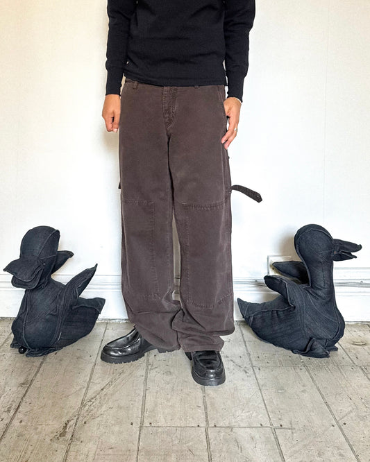 Early 2000s Brown Double Knee Carpenter Style Pants (32~34)