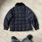 90s Navy Square Quilted Fleece Collar Work Jacket (M~L)