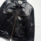 Late 90s Black Boxy Leather Work Jacket (~M~)