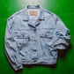 90s Washed Blue Panelled Denim Jacket (~M~)