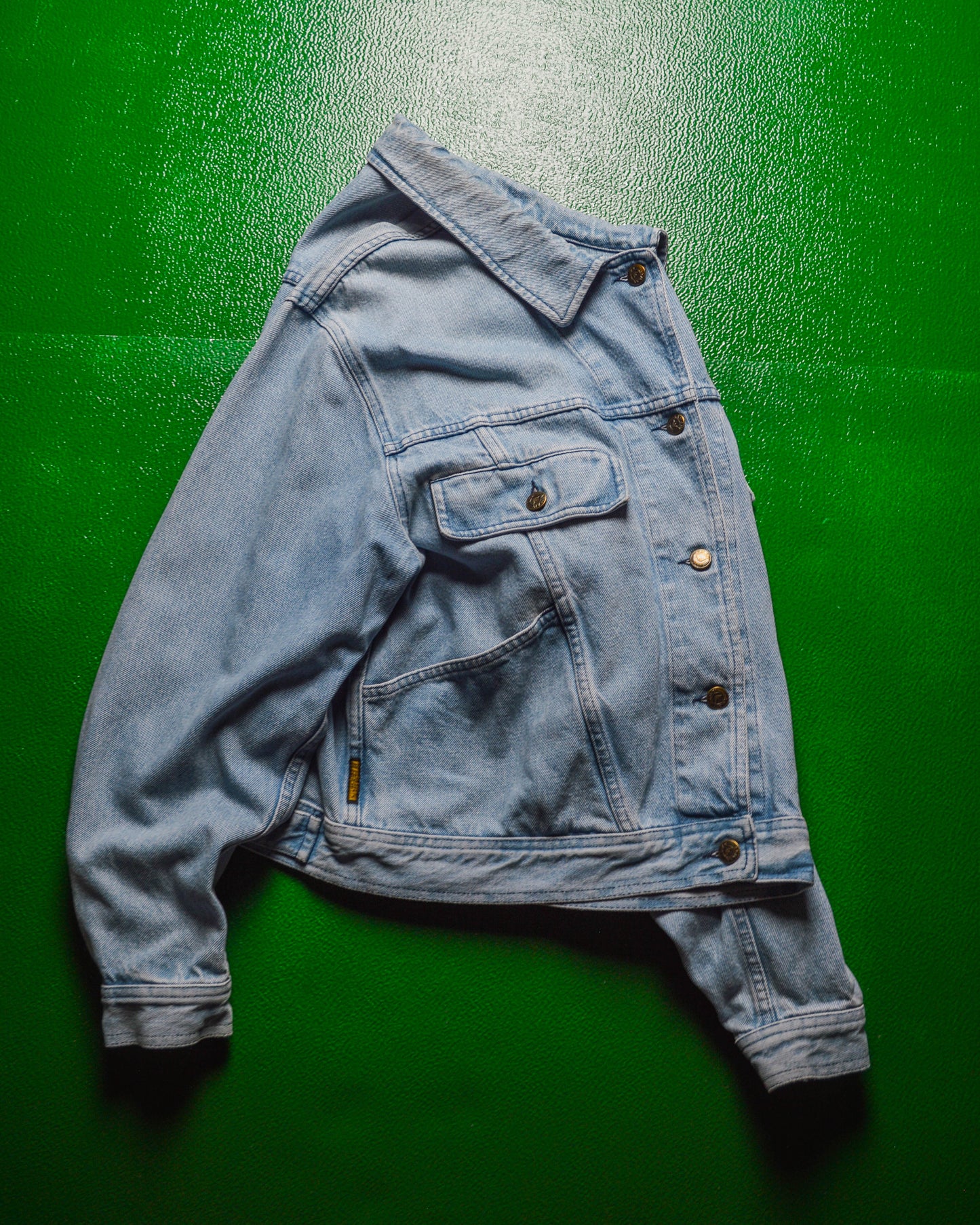 90s Washed Blue Panelled Denim Jacket (~M~)