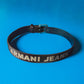 Early 2000s Deep Brown Pony Fur Engraved Logo Leather Belt (90105)