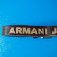 Early 2000s Deep Brown Pony Fur Engraved Logo Leather Belt (90105)