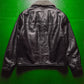 90s Detachable Collar Lined Leather Jacket (~L~)