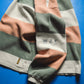 90s Washed Jeans Fabric Quarter Zip Striped Jumper (~XL~)