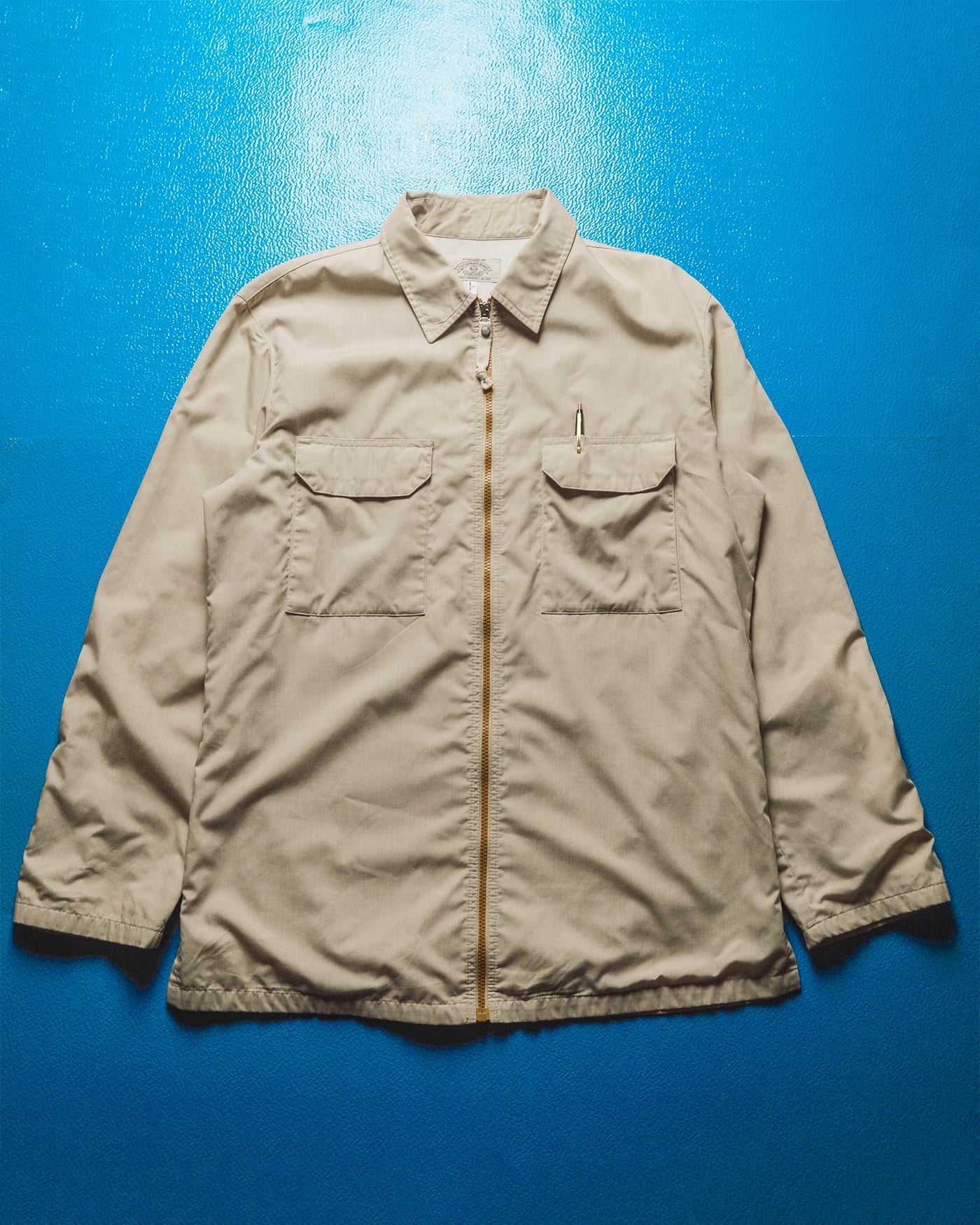 Early 2000s Cream Zip Up Over Shirt / Jacket (~L~)