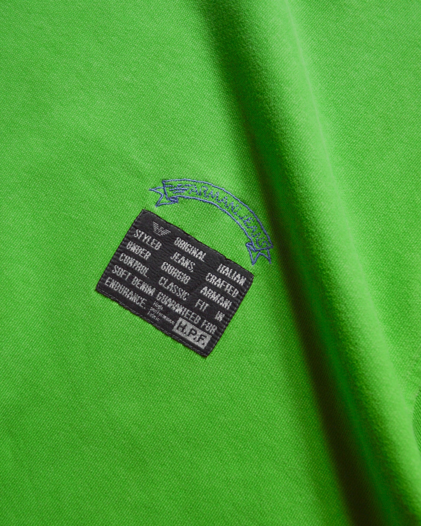 Early 90s High Performance Fabric (HPF) Toxic Green Jersey Top (~L~)