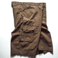 Early 2000s Brown Asymmetrical Brown Baggy Cargo Shorts (36)