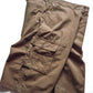 Early 2000s Brown Asymmetrical Brown Baggy Cargo Shorts (36)