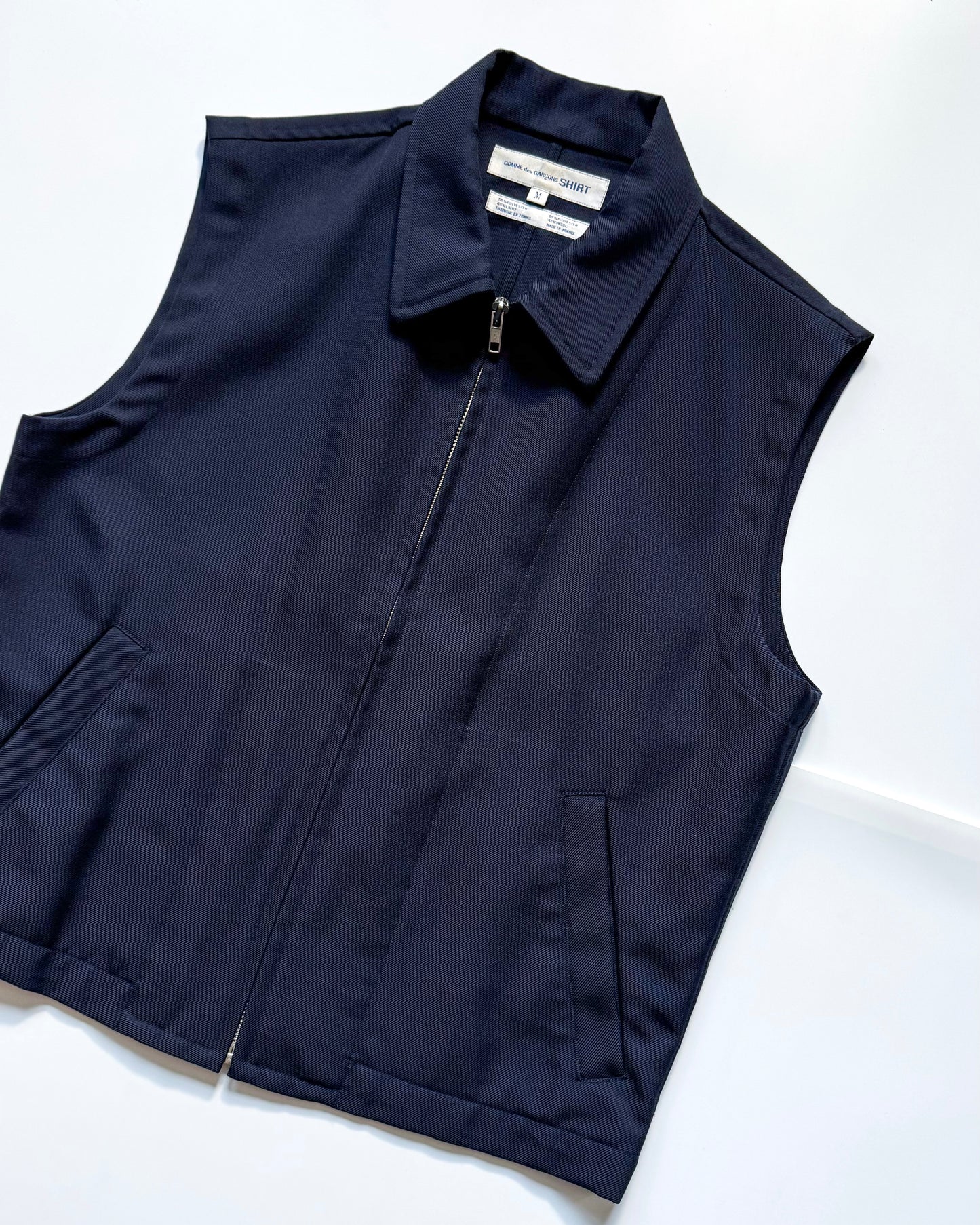 90s Navy Boxy Vest (~M~)