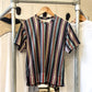 1999 Trompe-L’oeil Scanned Woven Print Technique Striped / Top (~M~)