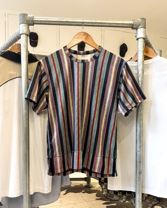 1999 Trompe-L’oeil Scanned Woven Print Technique Striped / Top (~M~)