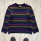 Autumn 2014 Purple Navy Olive 3- D Stripe  Knit Sweater / Jumper (~S~)