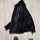 2001 Scratch / Rip Technique Panelled Black Zip Up Jacket (~M~)