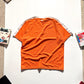 Early 2000s Orange White Panelled T-Shirt (L~XL)