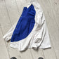 90s Off Center  Circle Patch Blue / White Shirt (~L~)
