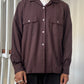 1993 Maroon Brown Lightweight Over Shirt   (M~L)