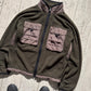 Nylon Cargo Panelled Olive Brown Fleece (~L~)