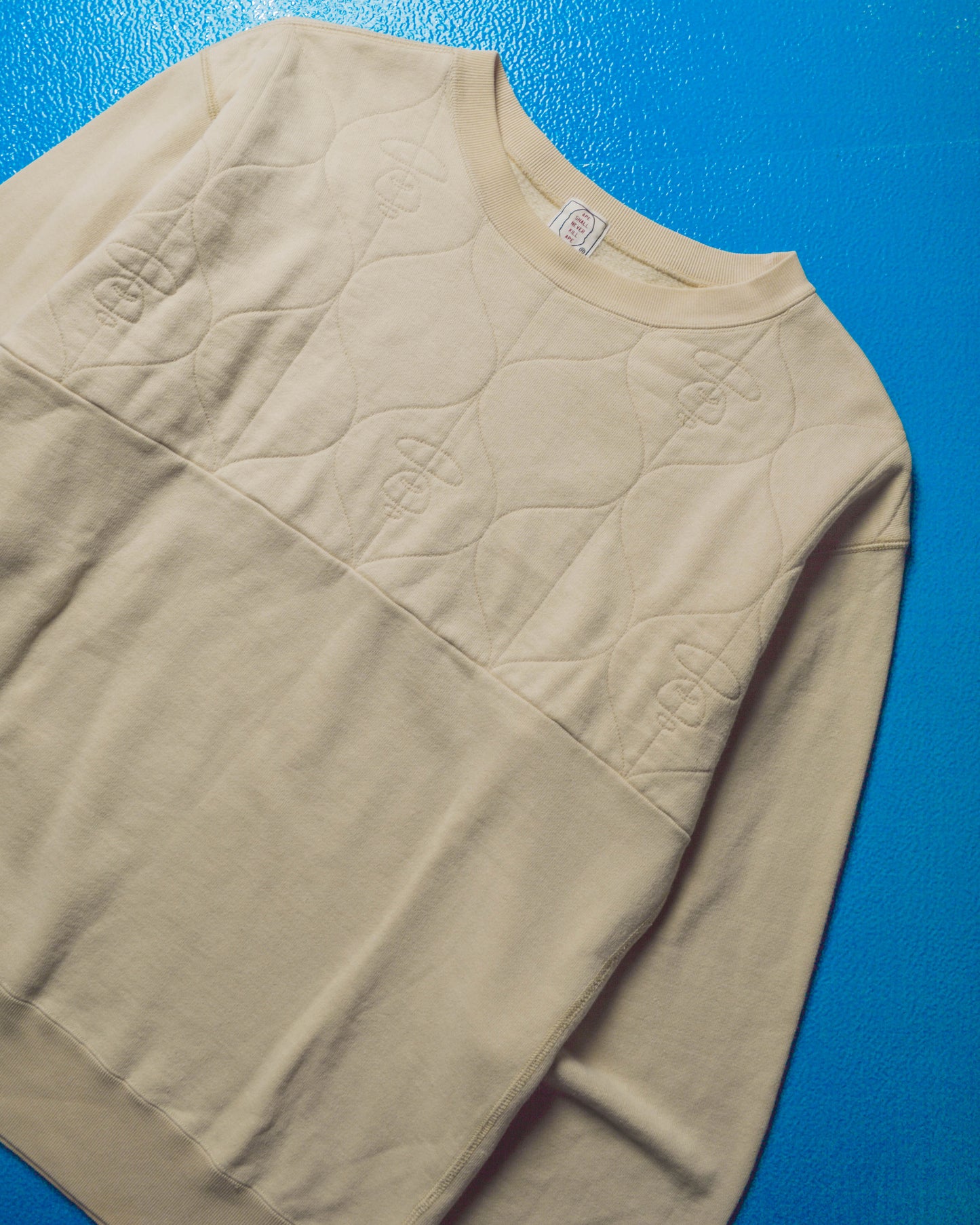 Early 2000s Beige Half Onion Quilted Logo Jumper (M)