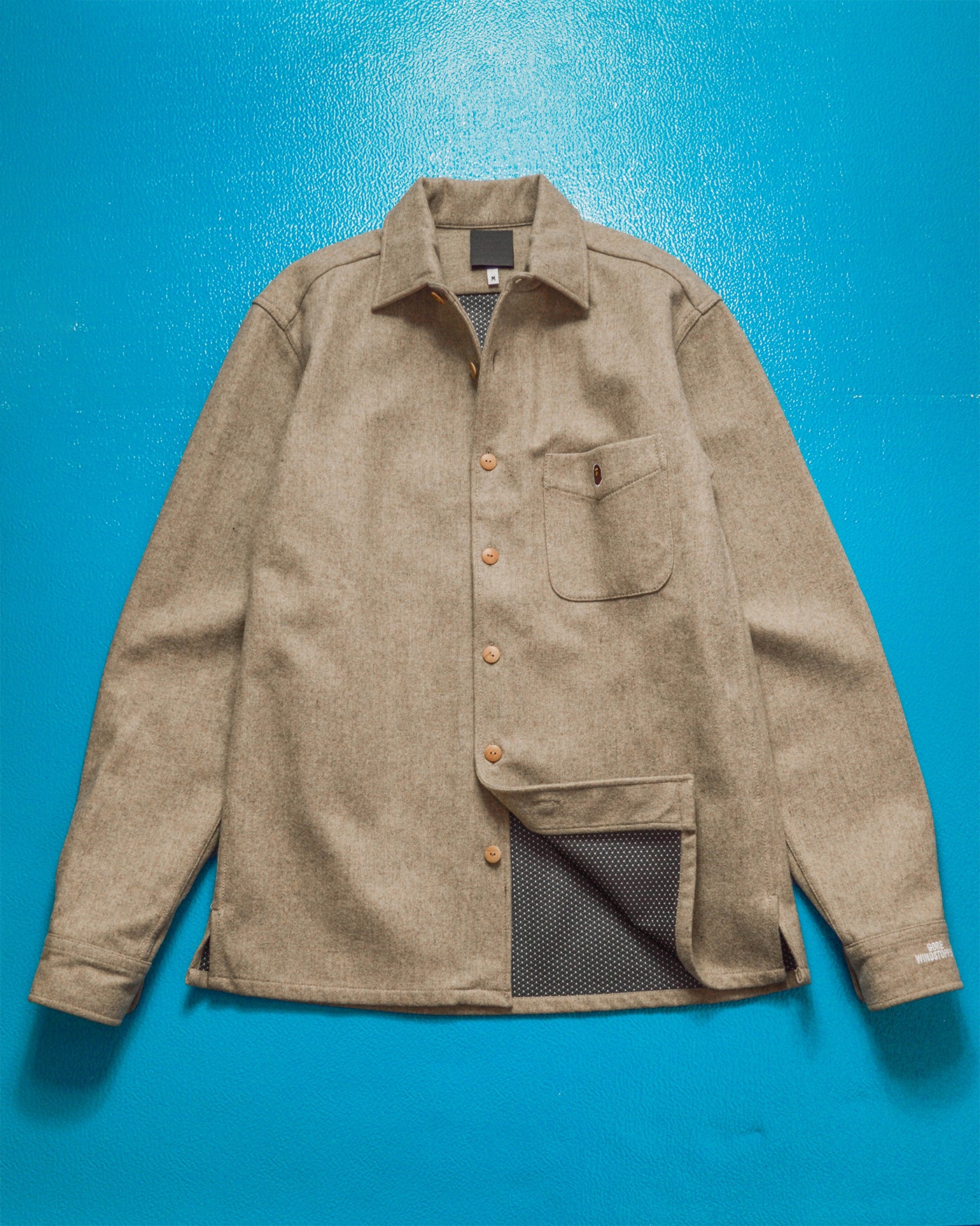 Gore Windstopper Wool Mesh Lined Over Shirt (M)