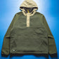 Tonal Olive Fleece Panelled Hoody (L)