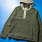 Tonal Olive Fleece Panelled Hoody (L)