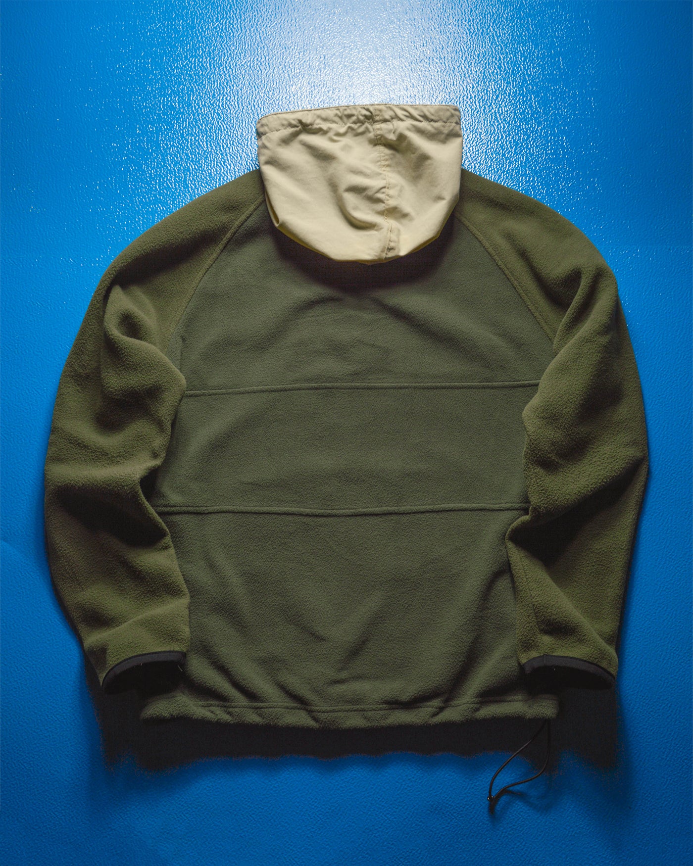 Tonal Olive Fleece Panelled Hoody (L)