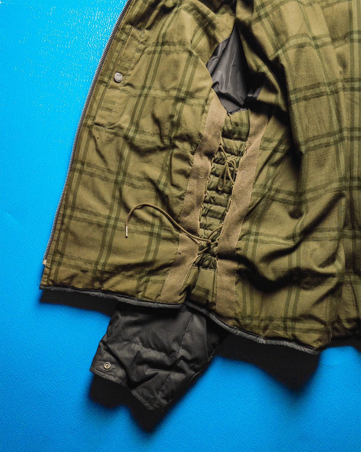 AW 2005 2in1 Brushed Washed Black Shell + Square Quilted Goose Down Puffer Liner  Jacket (~L~)