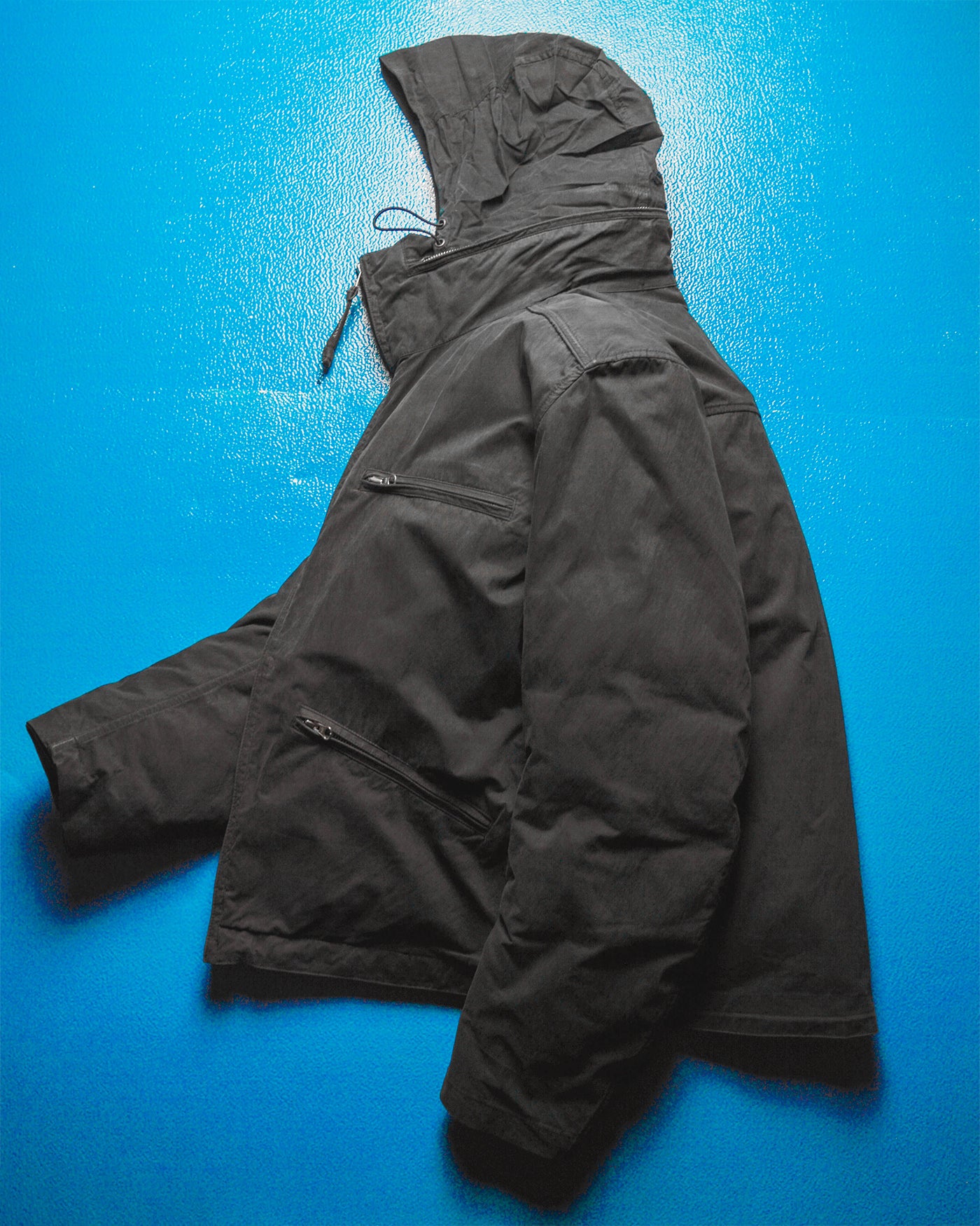 AW 2005 2in1 Brushed Washed Black Shell + Square Quilted Goose Down Puffer Liner  Jacket (~L~)