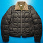 AW 2005 2in1 Brushed Washed Black Shell + Square Quilted Goose Down Puffer Liner  Jacket (~L~)