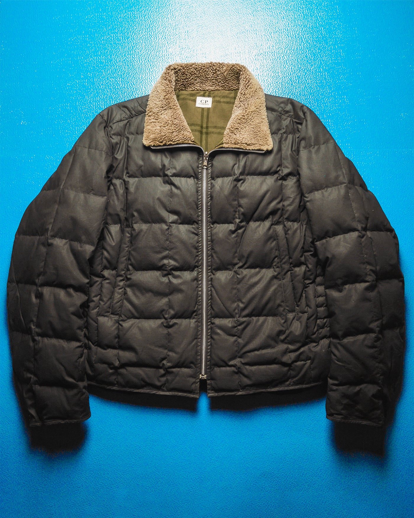 AW 2005 2in1 Brushed Washed Black Shell + Square Quilted Goose Down Puffer Liner  Jacket (~L~)