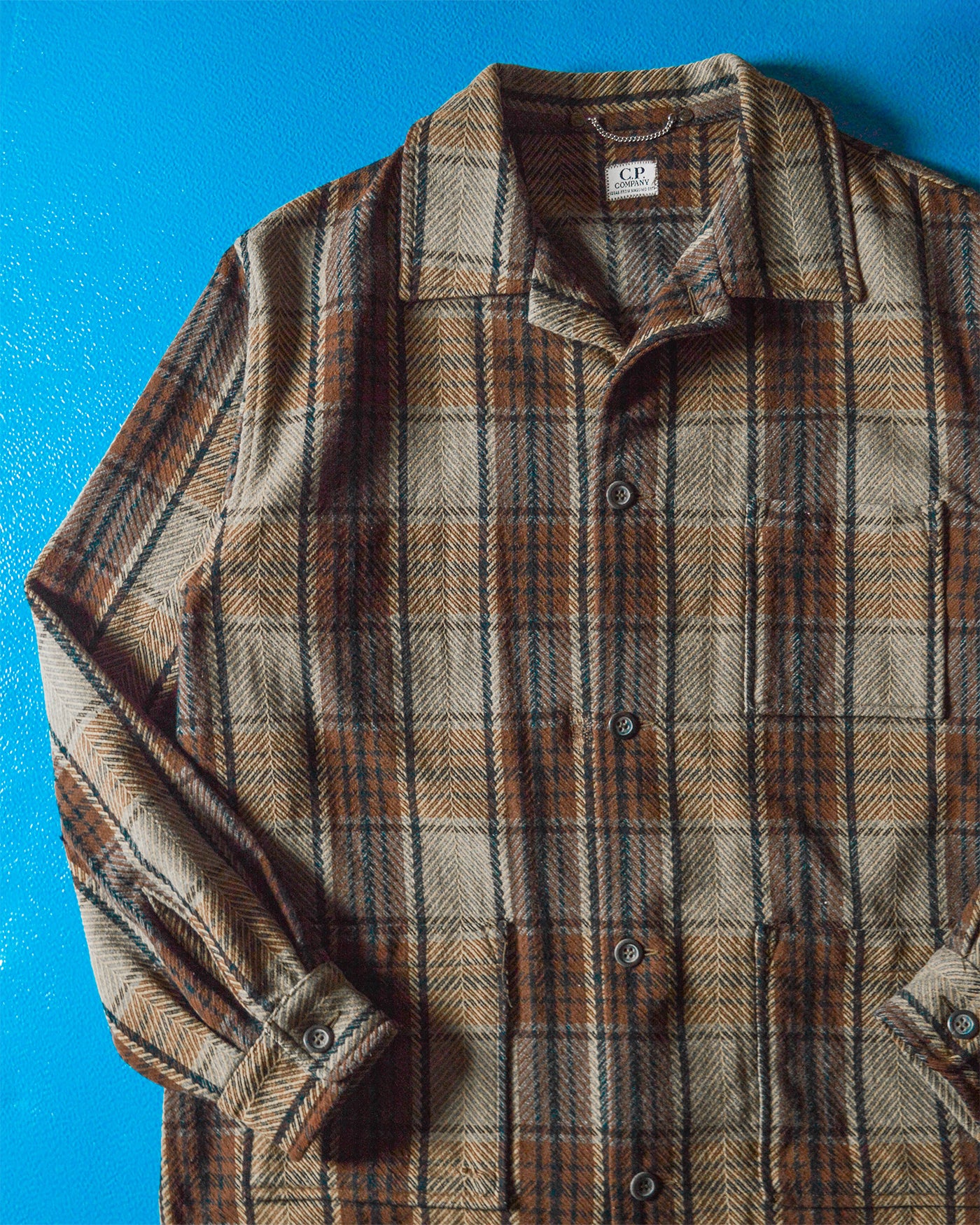 1993 Ideas From Massimo Osti Brown Woven Check Jacket (L~XL)