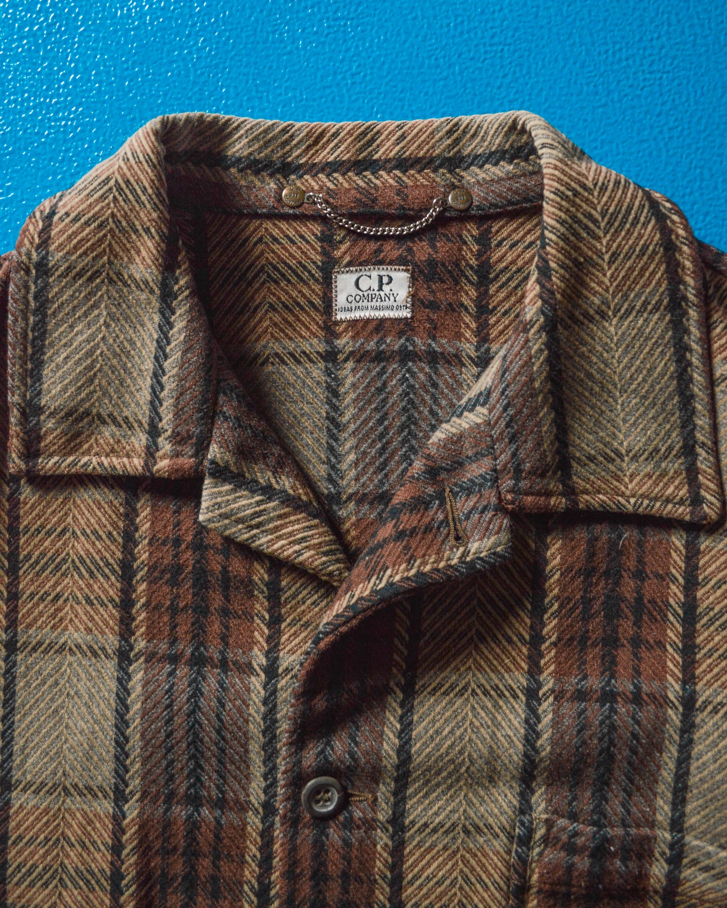 1993 Ideas From Massimo Osti Brown Woven Check Jacket (L~XL)