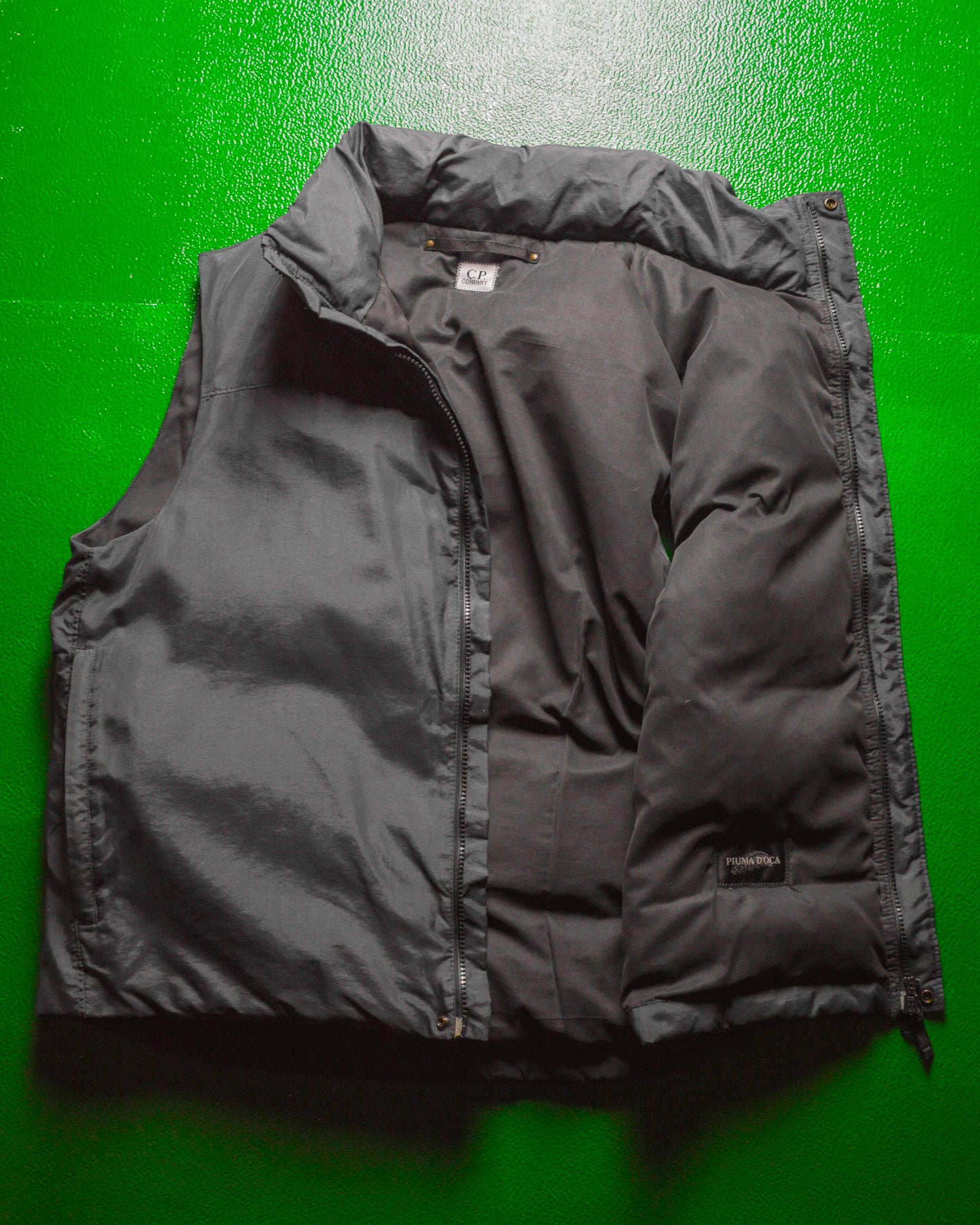 AW 2001 Slate Grey Goose Down Asymmetrical Puffer Vest / Gilet (~L~)