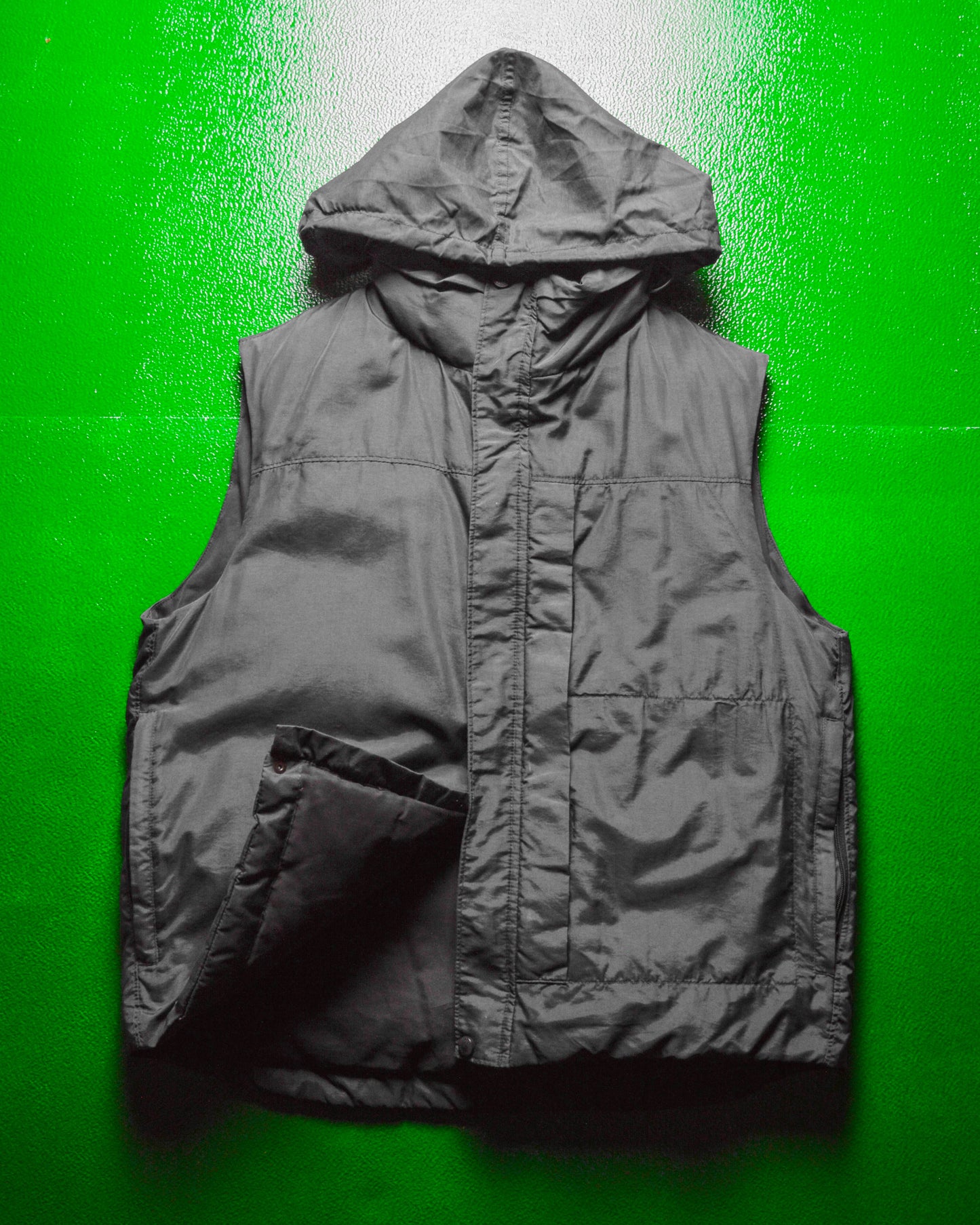 AW 2001 Slate Grey Goose Down Asymmetrical Puffer Vest / Gilet (~L~)