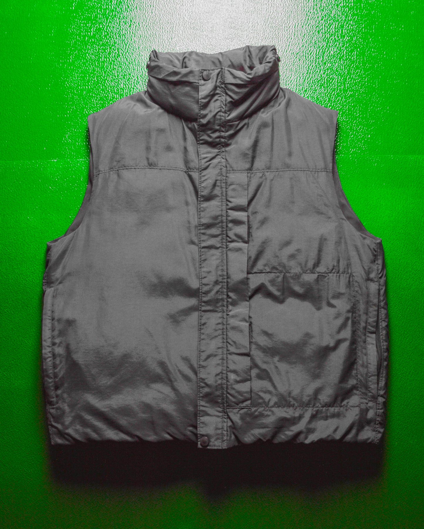 AW 2001 Slate Grey Goose Down Asymmetrical Puffer Vest / Gilet (~L~)