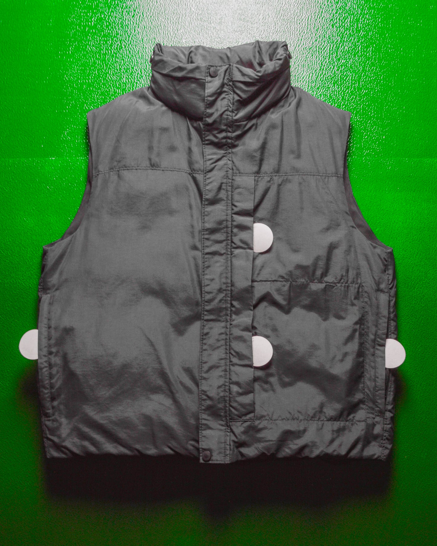 AW 2001 Slate Grey Goose Down Asymmetrical Puffer Vest / Gilet (~L~)