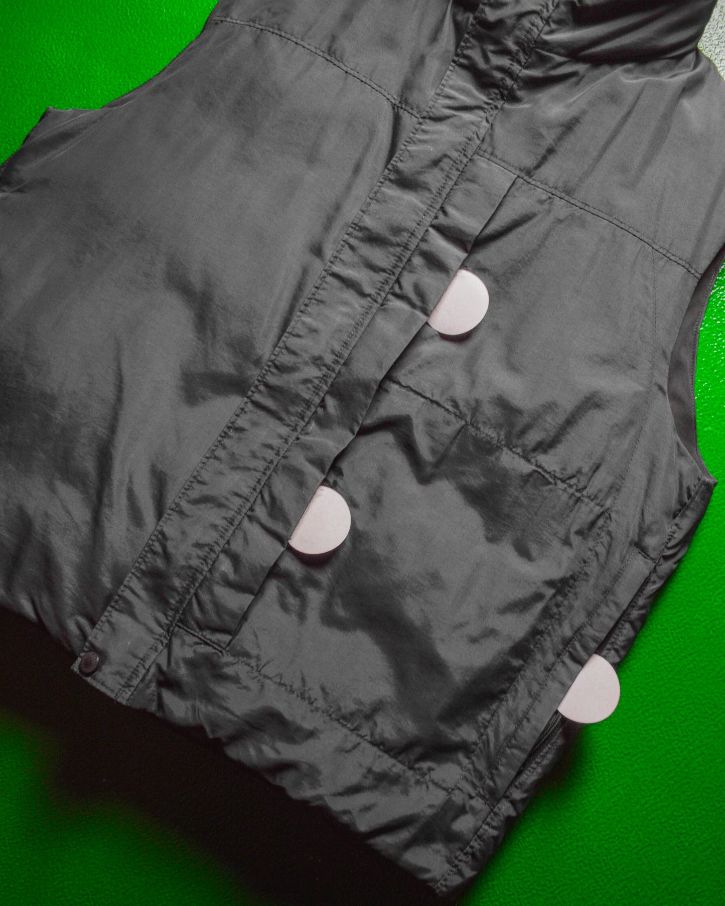 AW 2001 Slate Grey Goose Down Asymmetrical Puffer Vest / Gilet (~L~)