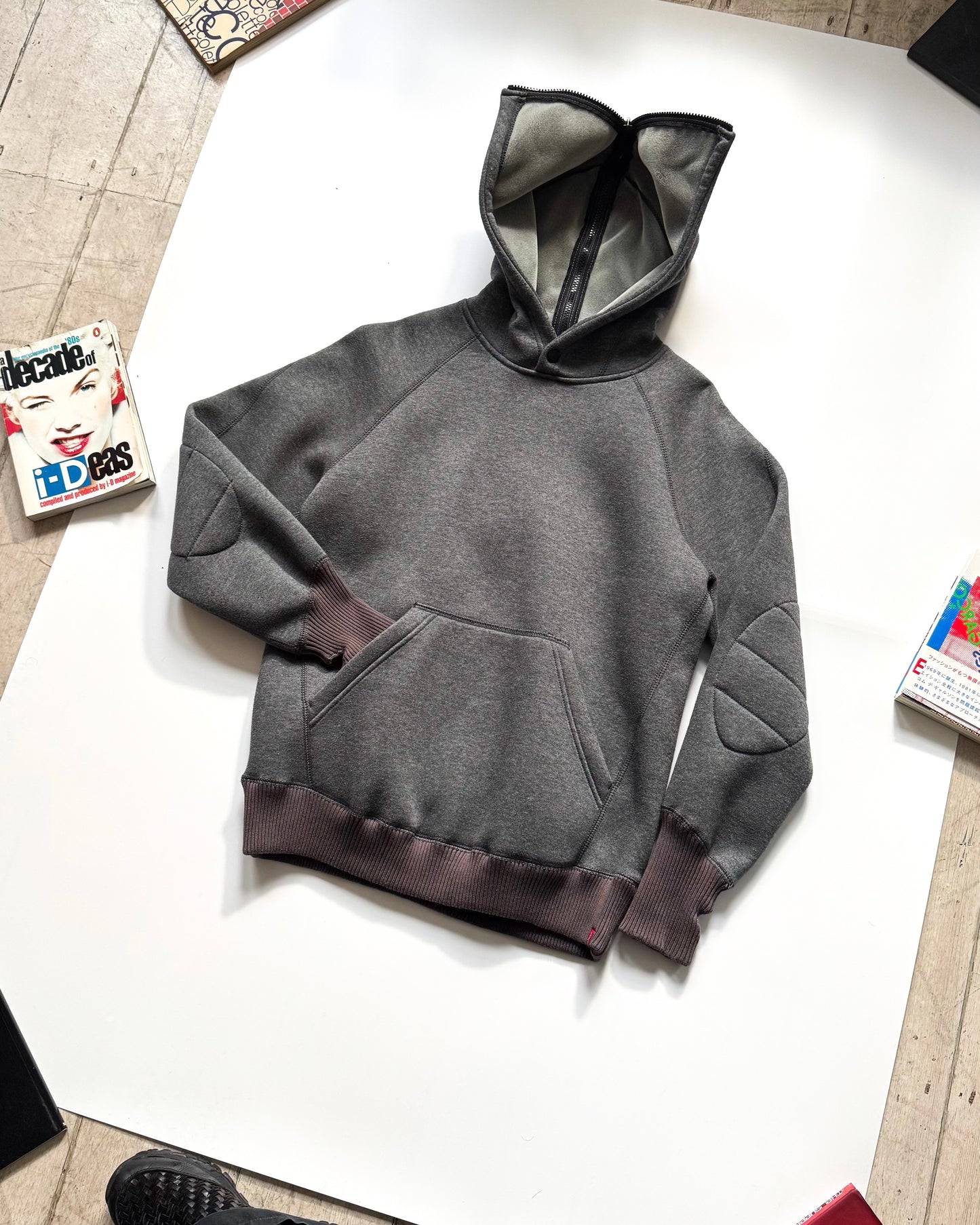 Engineered Jeans 2000s Split Pilot Hood Scuba Hoody (S~M)