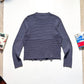 SS01 Horizontal Rib  Cold Grey Knit Jumper ( S~M)