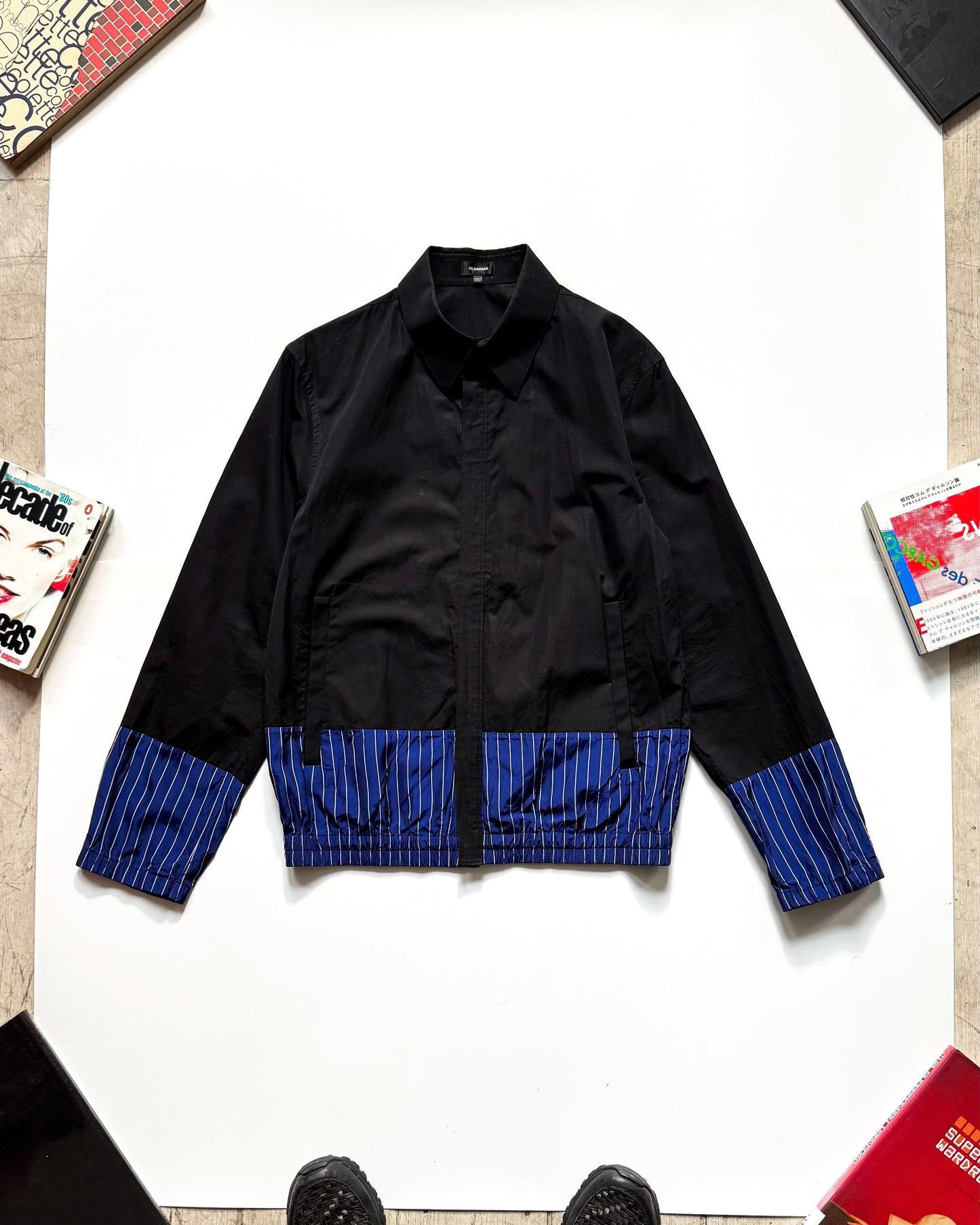 2013 Dual Fabric Blue Striped Panel Jacket (~M~)
