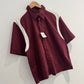 Early 2000s Mesh Shoulder Panel Burgundy Shirt  (M~L)