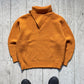 80s Maillaparty Mustard Submariner / Diver Style Turtle Neck Knit Jumper  (S)