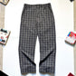 90s Washed Navy Check / Grid  Pants (29~31)