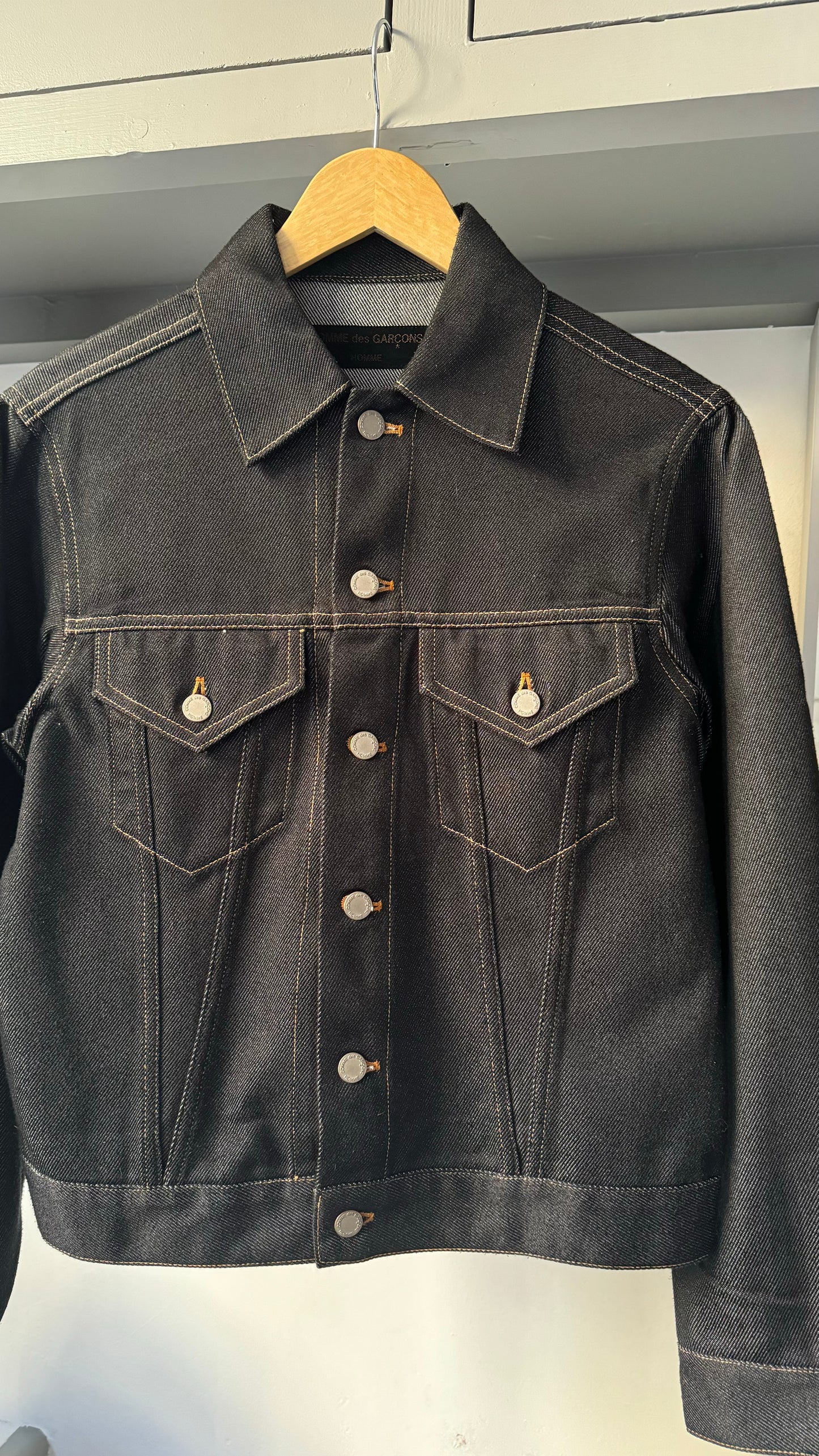 CdG Homme 2001 Supple Denim Knit Trucker Jacket