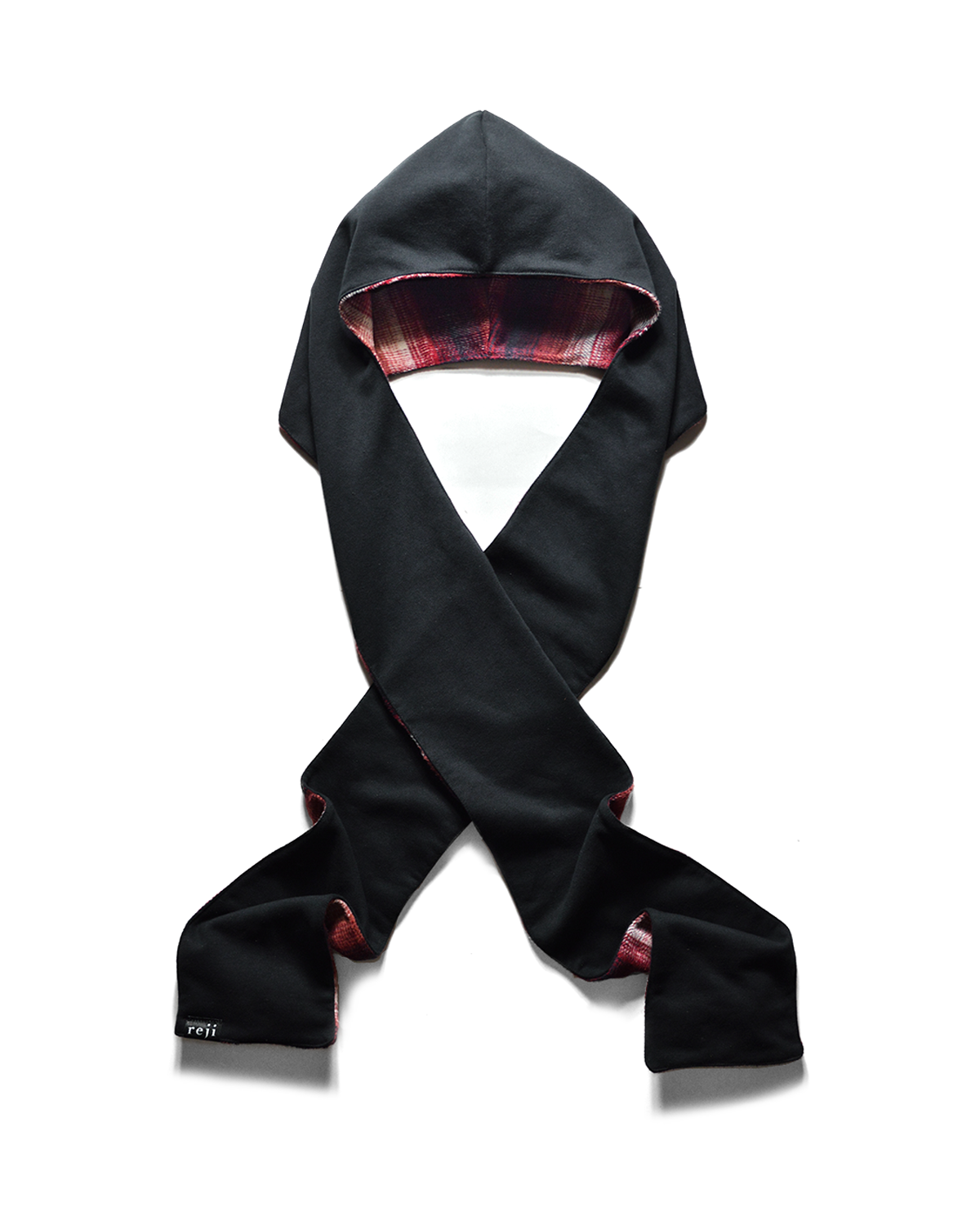 Red Plaid / Black Reversible Scood Harf (OS)